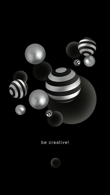 Be Creative, art, quote, round, android, science, black, circles, saying, , spheares HD phone wallpaper