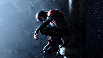 Spider Man In Motion, spiderman, miles-morales, superheroes, artwork, digital-art, art HD wallpaper