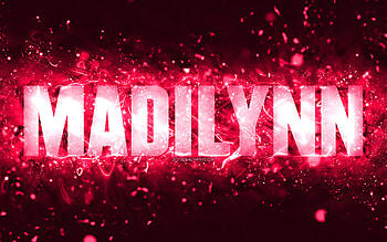 Happy Birtay Madilynn, , pink neon lights, Madilynn name, creative, Madilynn Happy Birtay, Madilynn Birtay, popular american female names, with Madilynn name, Madilynn HD wallpaper