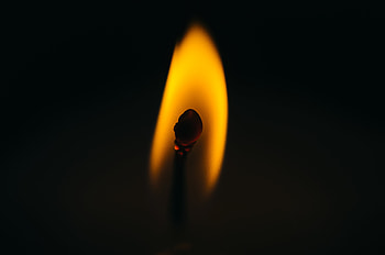 Fire, Macro, Dark, Flame, Match HD wallpaper