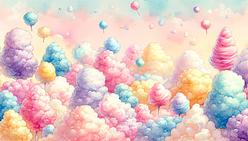 Cotton Candy Clouds, cotton candy, cloud, pastel, Digital Art, Dreamy HD wallpaper