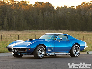427 Blue 69, bowtie, classic, gm, side pipes HD wallpaper