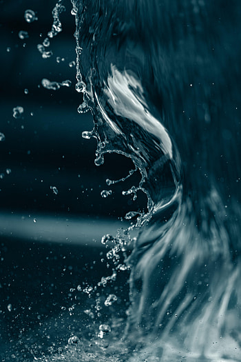 Water, Drops, Macro, Spray, Wave HD phone wallpaper