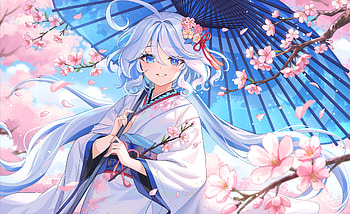 Genshin Impact Furina - Elegant Sakura Serenity, Genshin Impact, Furina (Genshin Impact) HD wallpaper