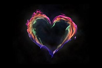 Flame Artistic Heart Love , heart, love, artist, artwork, digital-art HD wallpaper