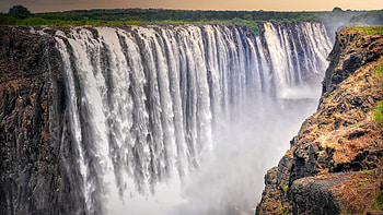 Victoria Falls, Virtual office decor, Travel destination HD wallpaper
