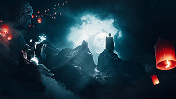 Buddha Monk Enlightment , buddha, artist, artwork, digital-art, deviantart HD wallpaper