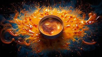 Crème Brûlée Explosion, food, crème brûlée HD wallpaper