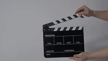 Clapperboard close up, Film making, Isolated background, Hand HD wallpaper