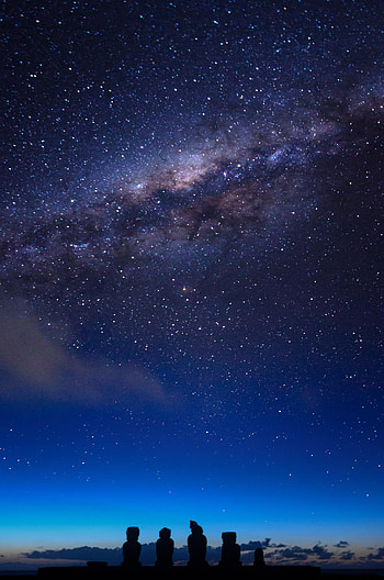 Sky, Universe, Silhouette HD phone wallpaper