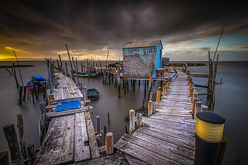 Sea Pier, old, Pier, Wreck, Sea HD wallpaper
