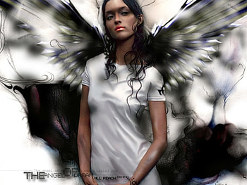 Angel, abstract, fantasy HD wallpaper