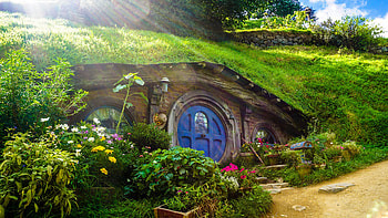 Hobbiton movie set, New Zealand beauty, , Lord of the Rings HD wallpaper