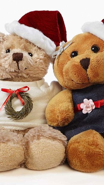 Teddy Bear Ke, Couple, Christmas HD phone wallpaper