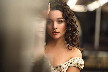 Brunette Girl Curl Depth Of Field, girls, model HD wallpaper