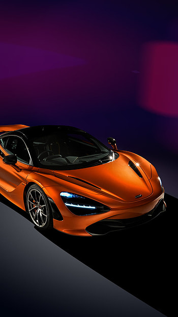 mclaren, furius, orange, 2018, fast, neon, , black HD phone wallpaper