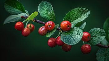 beautiful cherry, food, cherry, fruit, cuisine, scenery HD wallpaper