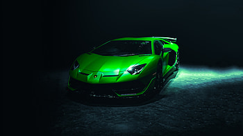 Green Lamborghini Aventardor SVJ , lamborghini-aventador-svj, lamborghini-aventador, lamborghini, cars, behance HD wallpaper