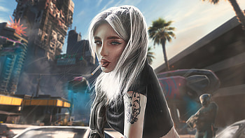 Smoking Girl , smoking, artist, artwork, digital-art HD wallpaper