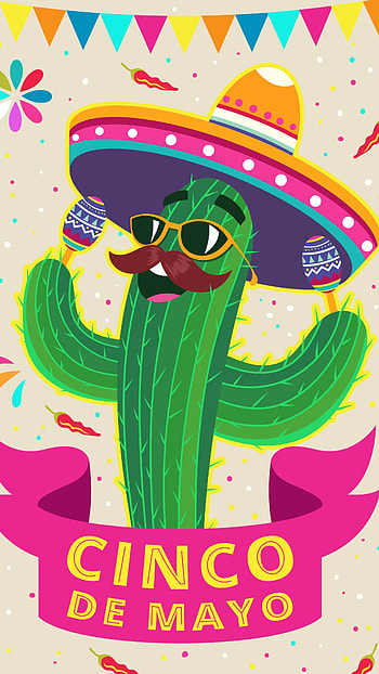 Cinco De Mayo, Cactus, Background HD phone wallpaper