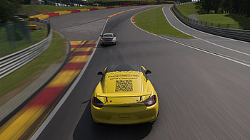The hunt for the lead in Spa, Gran Turismo 7, video game, ingame screenshot, Porsche HD wallpaper