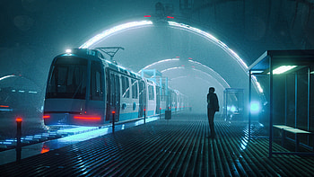 Train Platform, train, artist, artwork, digital-art, behance HD wallpaper