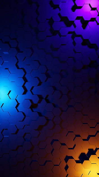 Color burst, hexagonal pattern, bluish HD phone wallpaper
