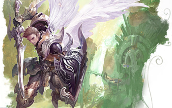 Sensitive Warrior, mmo, cprg, angel, aion, adventure, action, 3d, fantasy, video game, , gaming, warrior HD wallpaper