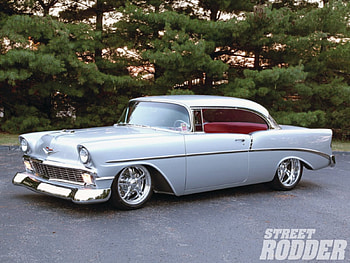 1956 Chevy, bowtie, classic, chevy, gm HD wallpaper