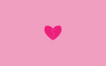 Vector, Minimalism, Heart, Crack HD wallpaper