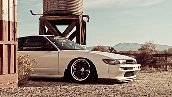 Nissan Silvia S13, background, Iconic JDM car, Stance culture HD wallpaper