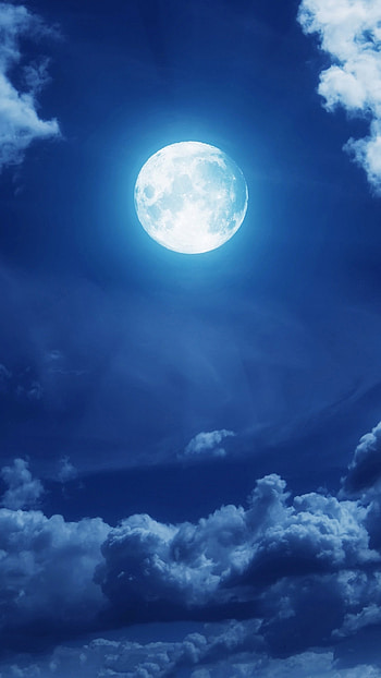 Moon Light, Blue Sky HD phone wallpaper