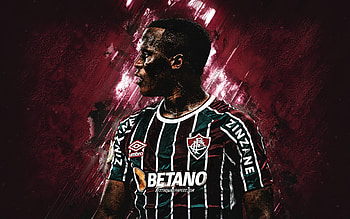 Jhon Arias, Fluminense, Colombian footballer, portrait, burgundy stone background, Serie A, soccer, Brazil HD wallpaper