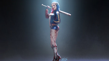 DC Villain, Harley Quinn, Art , Full HD wallpaper