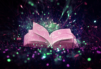 Magic, Grass, Glare, Miscellanea, Miscellaneous, Tinsel, Book, Sequins HD wallpaper