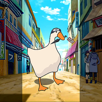 Naruto Duck, amoled, black, anime HD phone wallpaper