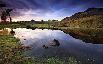 Nature, Water, Mountains, Swamp, Reflection HD wallpaper