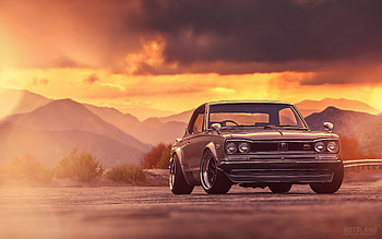 1971 Nissan Skyline 2000 GTX, nissan-skyline, nissan, cars, behance HD wallpaper