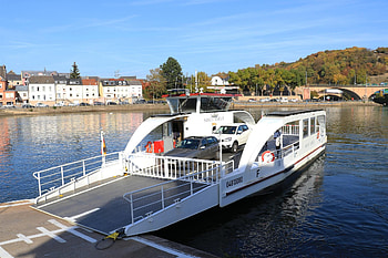 Santa Maria ferry, Oberbillig-Wasserbillig shipping, River crossing, Scenic journey HD wallpaper