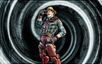 Farmer Steel, gray grunge background, Fortnite, vortex, Fortnite characters, Farmer Steel Skin, Fortnite Battle Royale, Farmer Steel Fortnite HD wallpaper