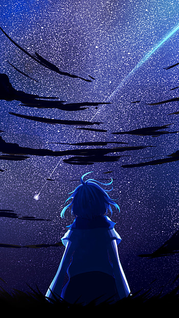 Your Name. Anime : Mitsuha Miyamizu Under Starry Skies, Your Name., Mitsuha Miyamizu, Anime HD phone wallpaper
