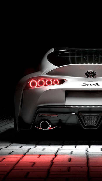 Toyota Supra, Toyota, Sportscar, White, Rear - Toyota Supra, Supra Mk5 HD phone wallpaper