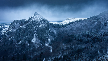 Mountain Winter, nature, Winter, snow, Mountain HD wallpaper