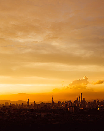 Cities, Sunset, Sky, City, Building, Skyscrapers HD phone wallpaper
