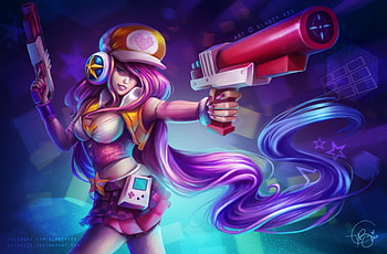 Fantasy Girl With Gun, artist, artwork, digital-art HD wallpaper
