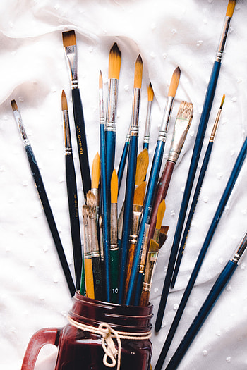 Miscellanea, Miscellaneous, Paint, Brushes, Tassels, Artist, Watercolor, Set HD phone wallpaper