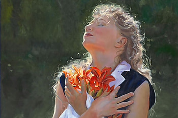 Sing Over Me, painted portraits, art, beautiful, people, illustration, artwork, wide screen, painting, portrait HD wallpaper
