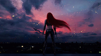 Katarina Unpredictable, katarina-league-of-legends, league-of-legends, games, artwork, art, digital-art, video-games, artstation HD wallpaper