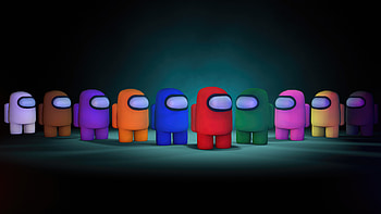 Among Us Crewmates, video game, Among Us HD wallpaper
