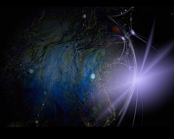 Warp Speed, digital, fractal, starburst, art HD wallpaper